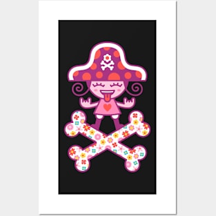 Pirate flower Posters and Art